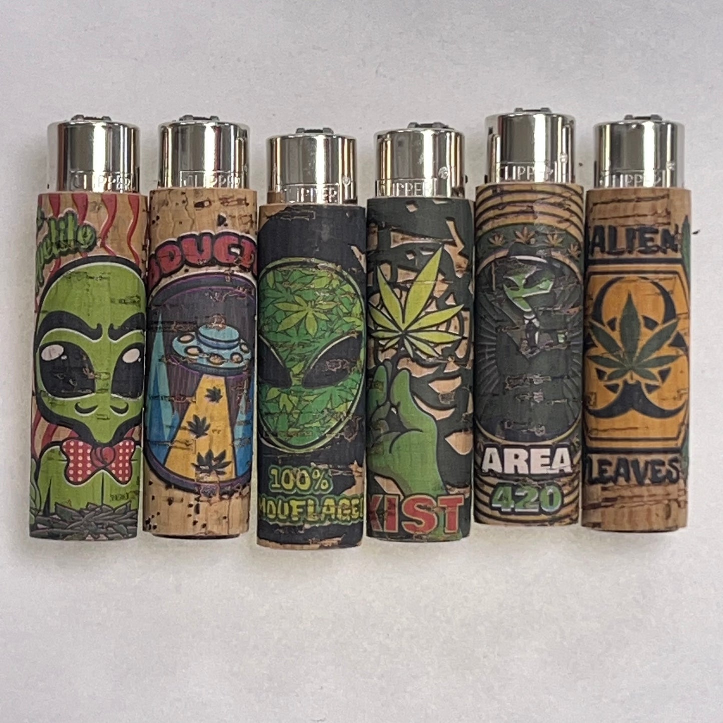 Cork Alien Case Clipper Lighters