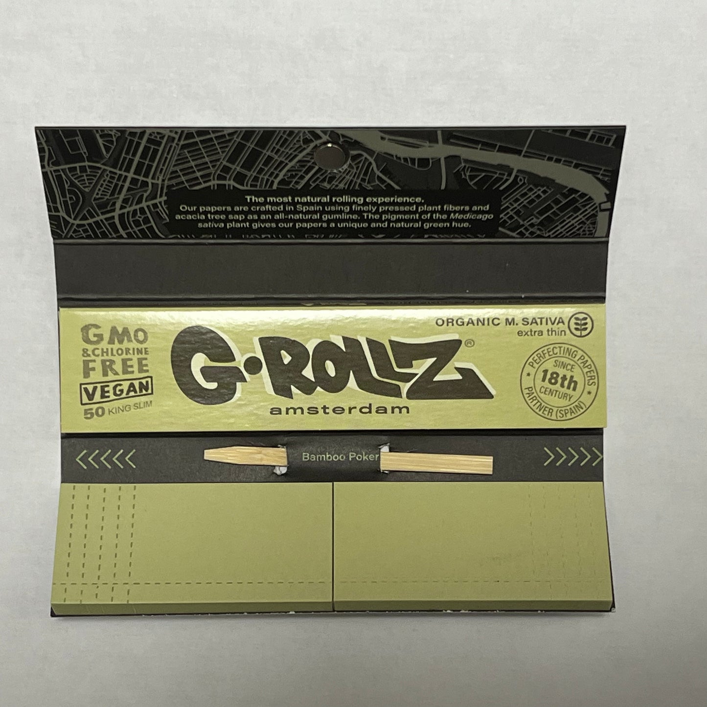 G-ROLLZ KING SIZE PAPERS + TIPS BLACK MEDICAGO SATIVA