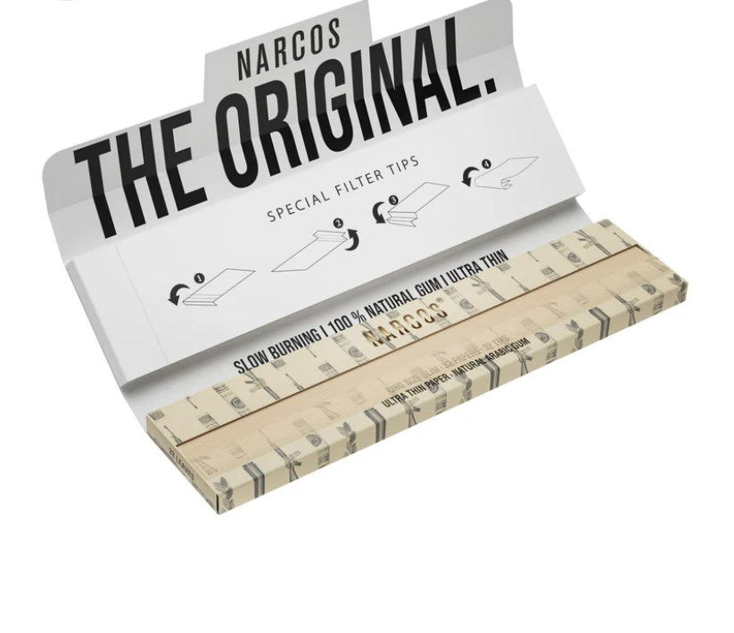 NARCOS KING SIZE SLIM + TIPS (6 DIFFERENT DESIGNS/PAPER)