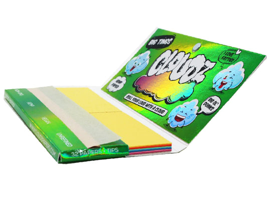 Cloudz Big Tings "Wide" Rolling Papers King Size + Tips 3 Different Types