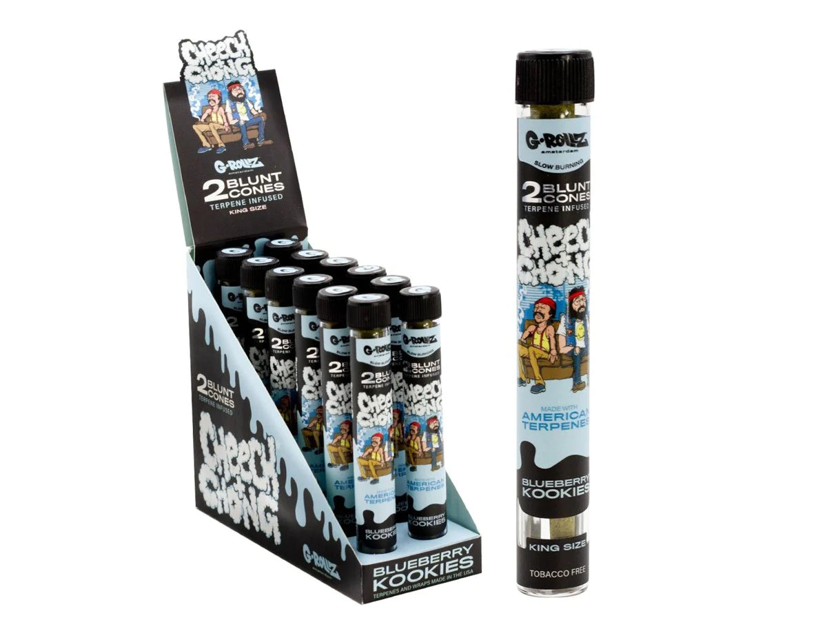 G-ROLLZ Blunt Cones (Cheech & Chong) Terpene-Infused CBD Blunt Cones 2 Cones Per Tube