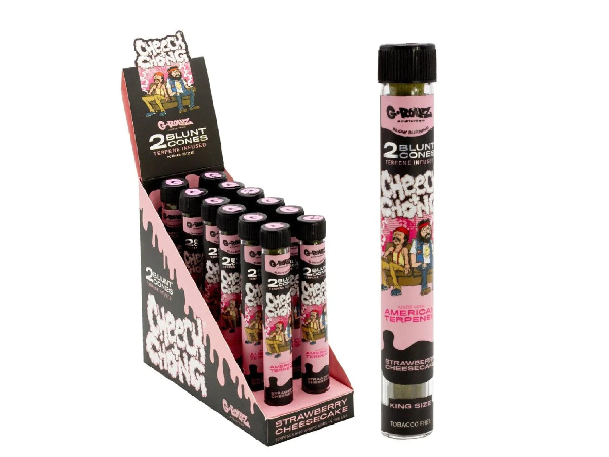 G-ROLLZ Blunt Cones (Cheech & Chong) Terpene-Infused CBD Blunt Cones 2 Cones Per Tube