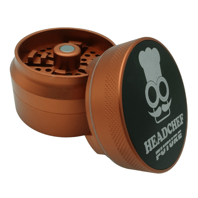HEAD CHEF FUTURE 62MM 4-PIECE SANDBLASTED FINISH GRINDER - munchterm