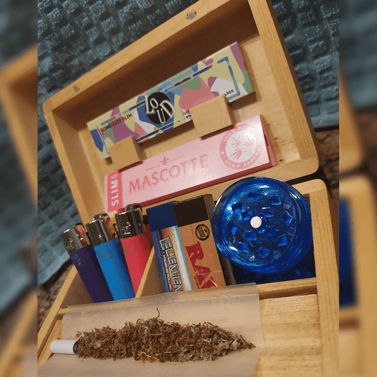 4SMOKE MEDIUM WOODEN STORAGE BOX WITH BENCH - munchterm