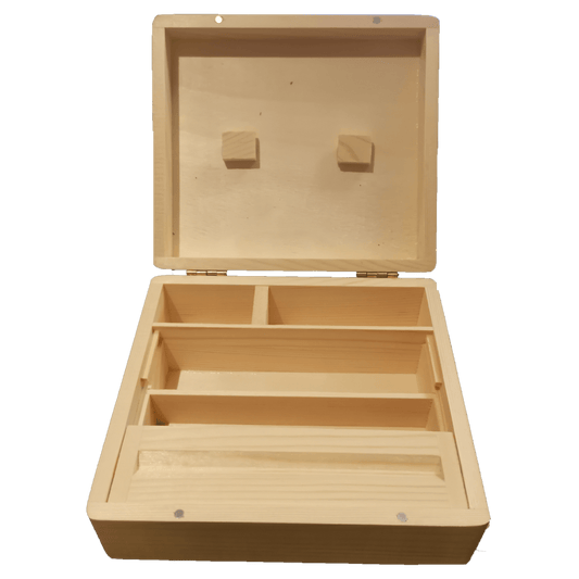 GRASS LEAF LARGE WOODEN STORAGE BOX - munchterm