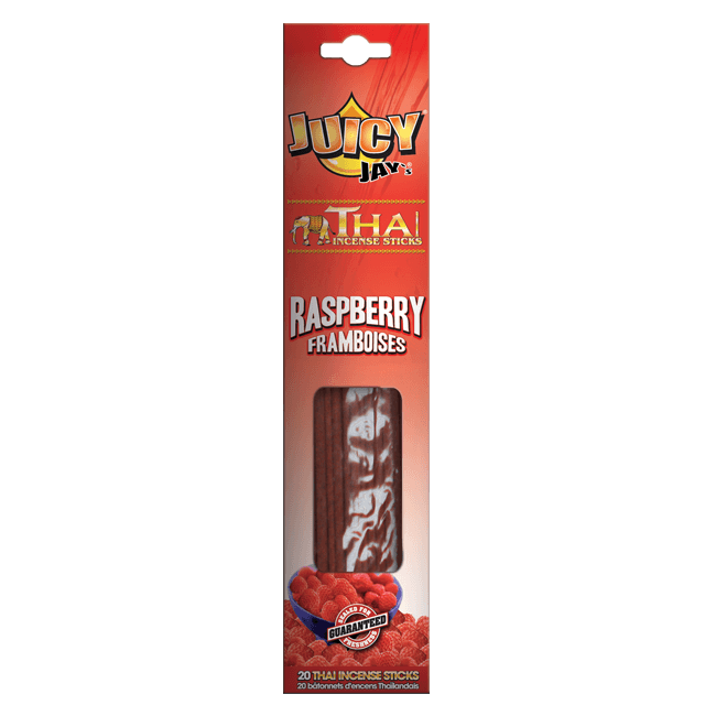 JUICY JAY RASPBERRY FRAMBOISES THAI INCENSE STICKS 20-PACK - munchterm