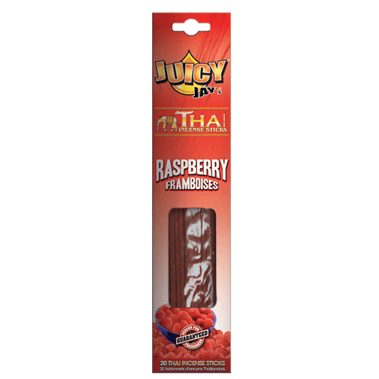 JUICY JAY RASPBERRY FRAMBOISES THAI INCENSE STICKS 20-PACK - munchterm