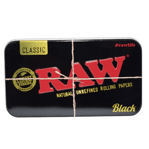 RAW BLACK ROLLING STORAGE TIN - munchterm