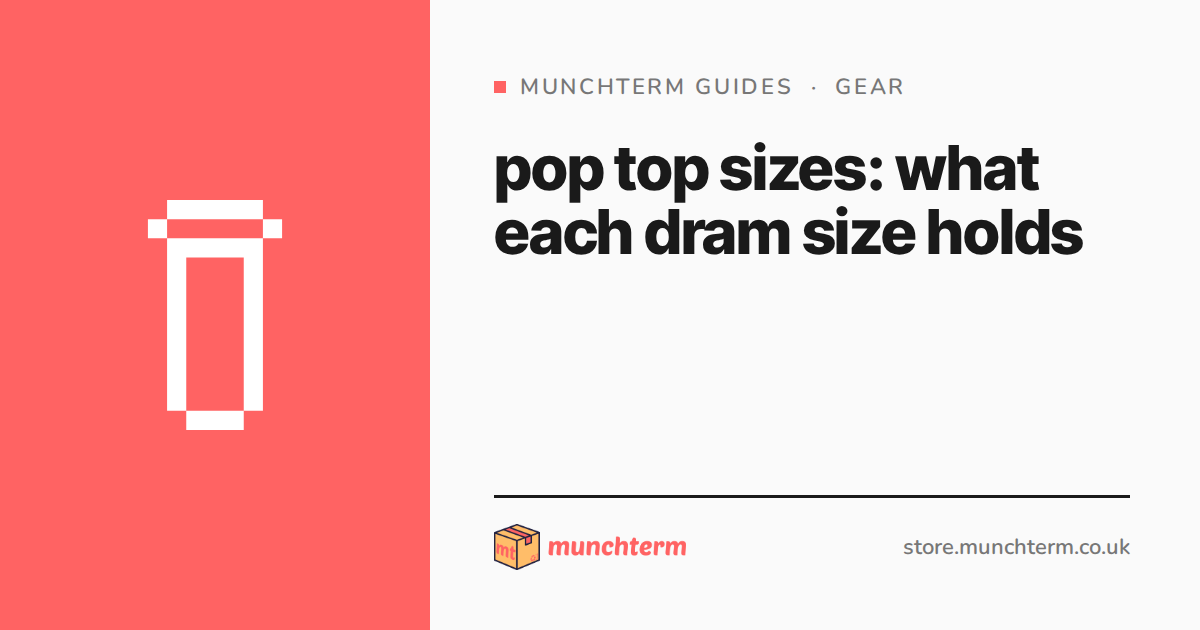 pop top sizes: what each dram size holds