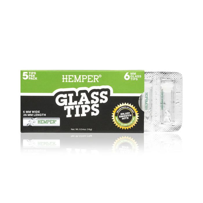 Hemper Glass Tips (x5 Per Pack)