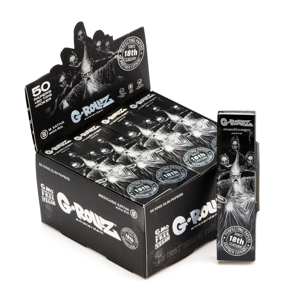 G-Rollz Wizard Sativa King Size Papers + Tips & Poker