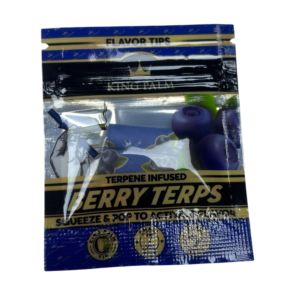 King Palm Terpene Infused Filter Tips (2 Pack, 6 flavours), Berry Terps