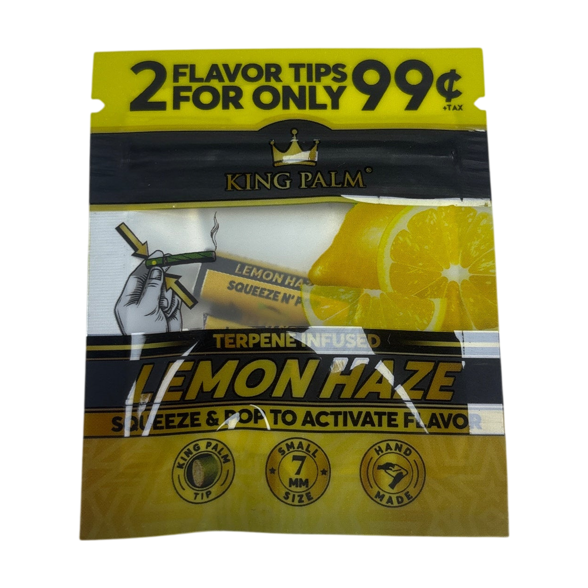 King Palm Terpene Infused Filter Tips (2 Pack, 6 flavours), Lemon Haze