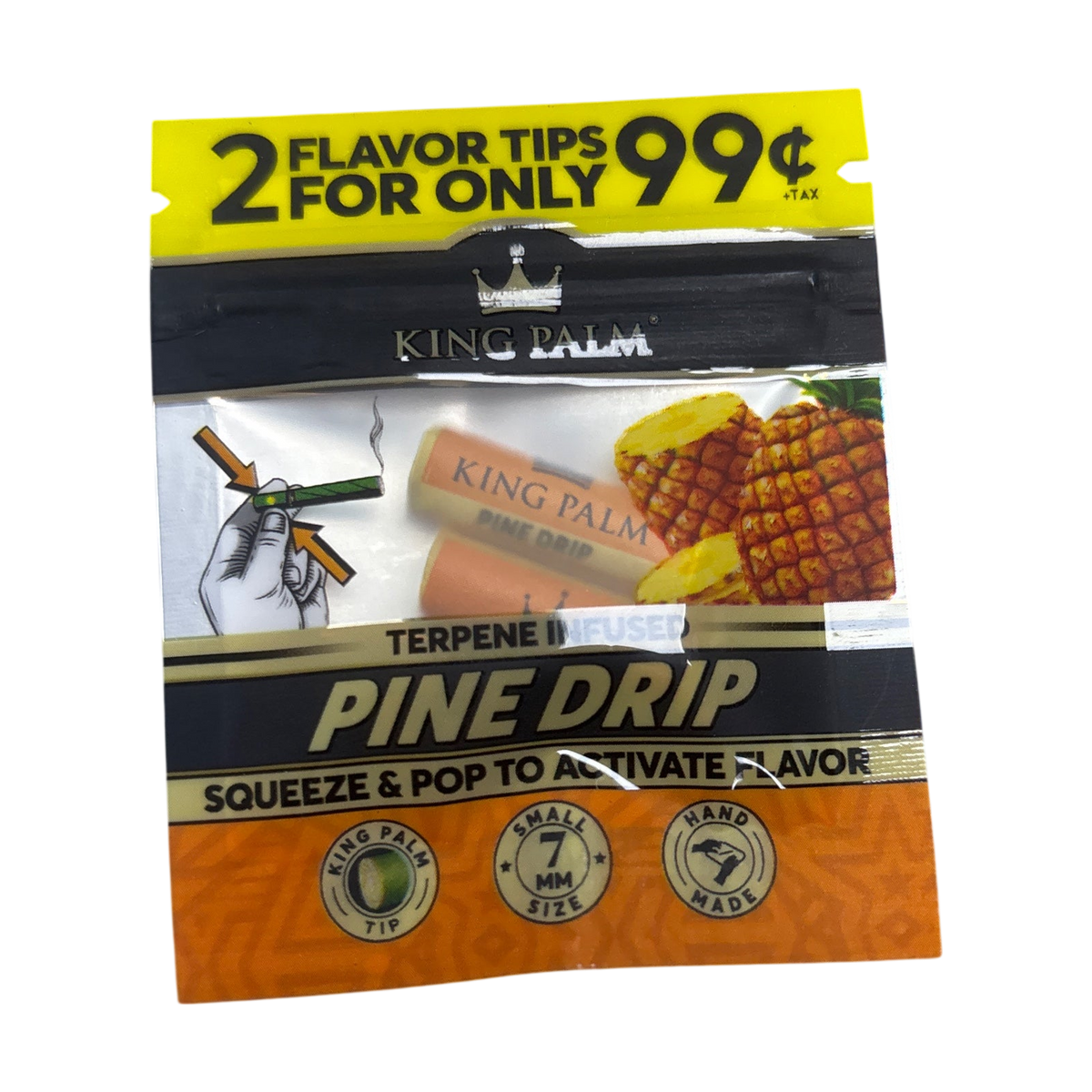 King Palm Terpene Infused Filter Tips (2 Pack, 6 flavours), Pine Drips