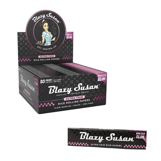 Blazy Susan Thin Rice Rolling Papers King Size Slim