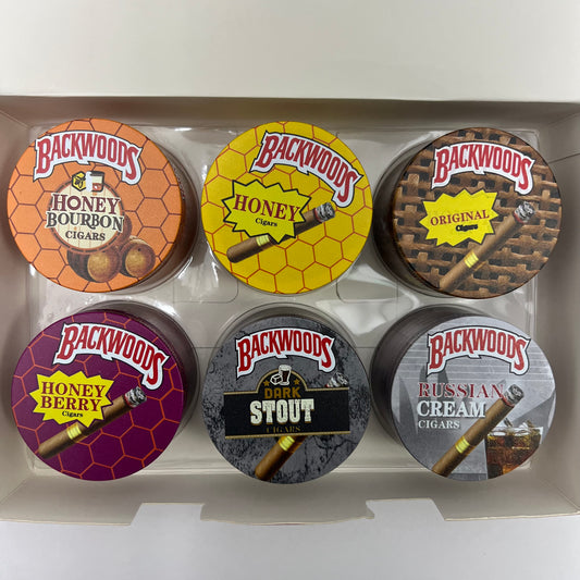 BACKWOODS 63mm Medium Metal Grinder (4 Tier X 6 designs)