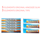 5x Elements Original King Size Slim + 3x Elements Tips