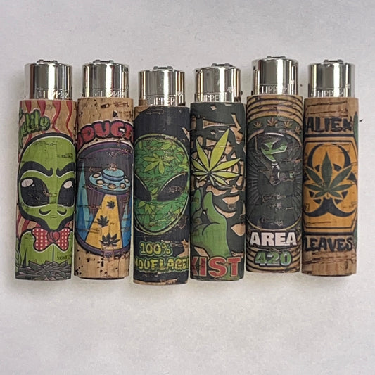Cork Alien Case Clipper Lighters