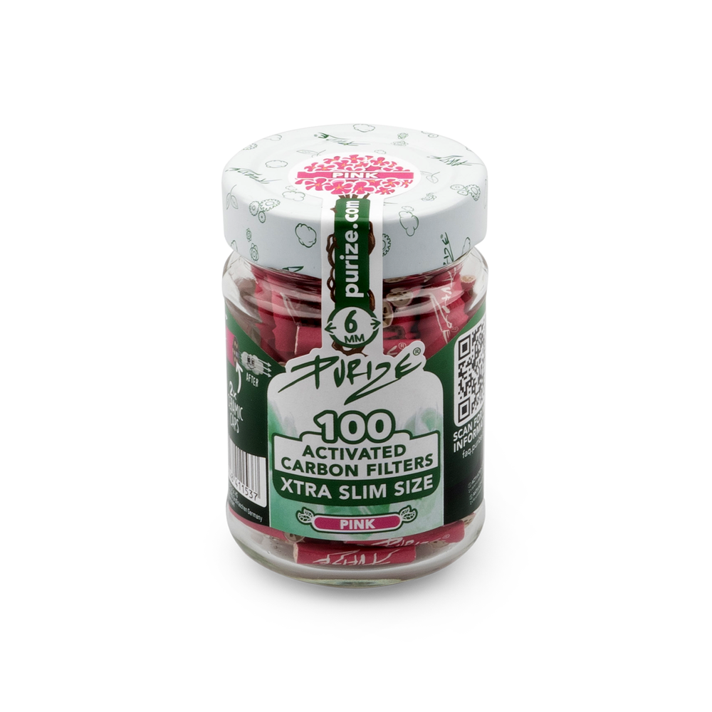 Purize Xtra Slim Size 6mm Filters (Jar of 100)
