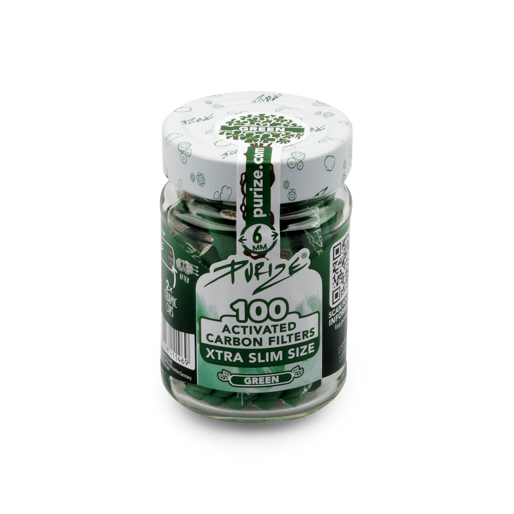 Purize Xtra Slim Size 6mm Filters (Jar of 100)