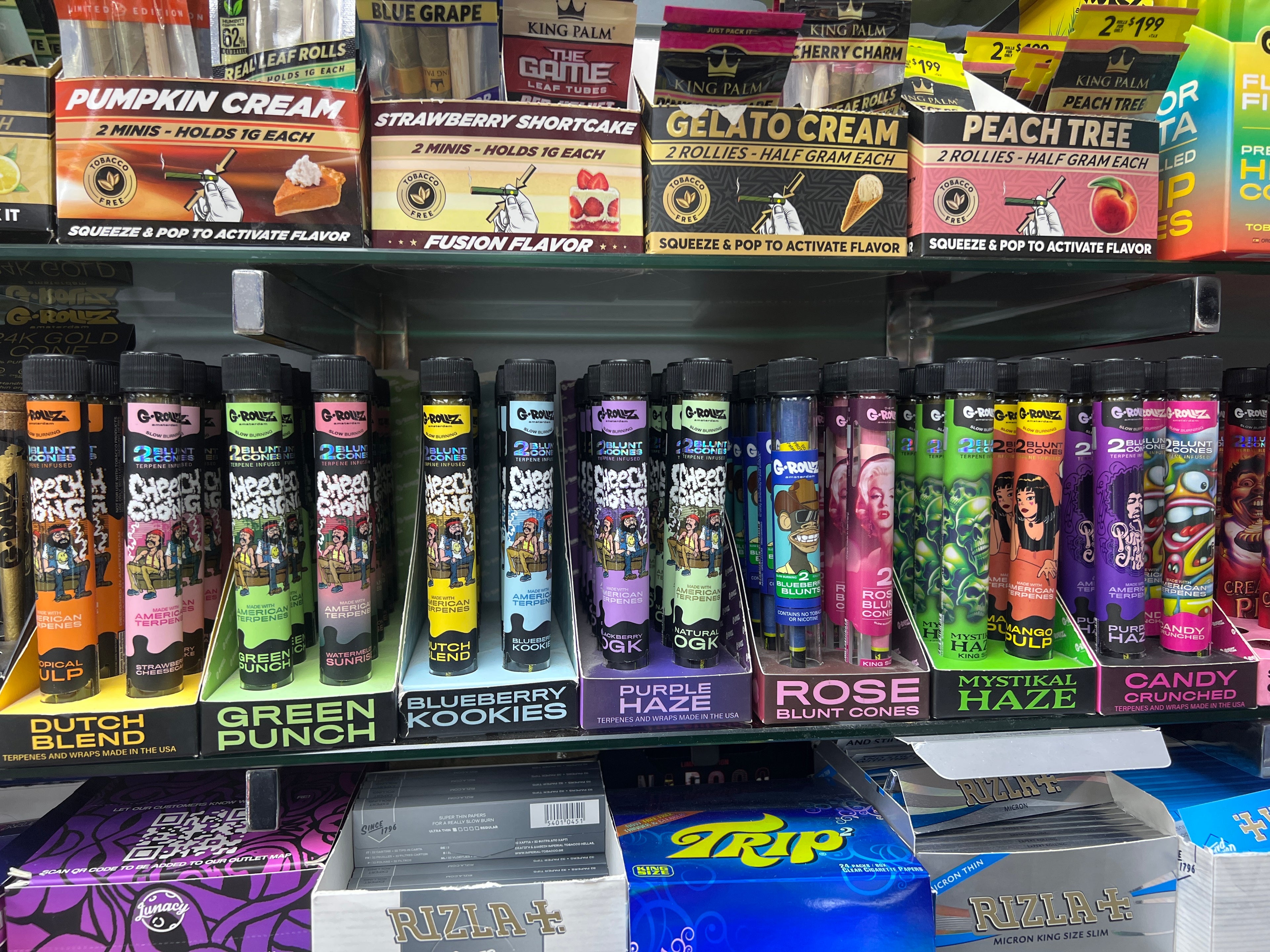 G-ROLLZ Blunt Cones (Cheech & Chong) Terpene-Infused CBD Blunt Cones 2 Cones Per Tube