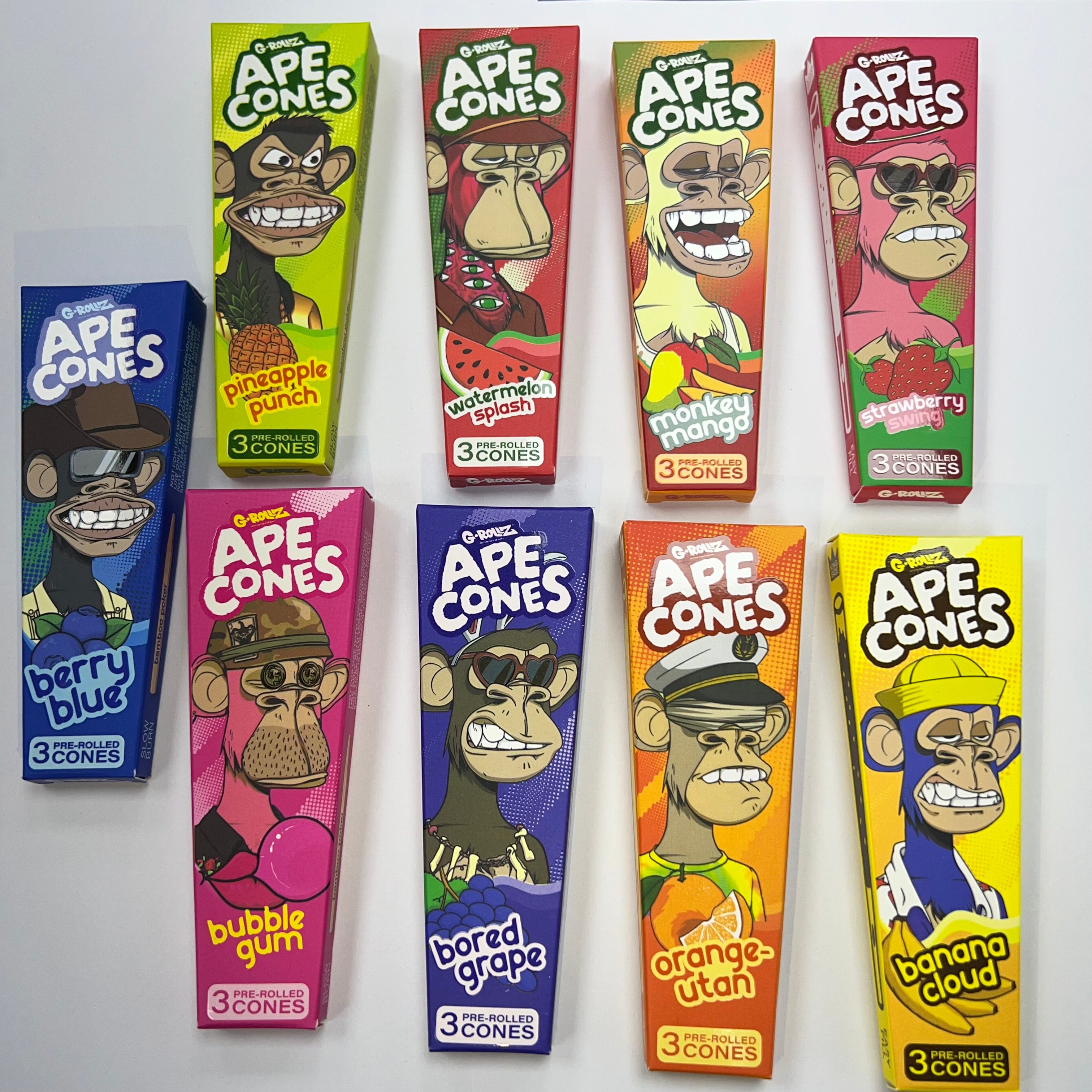 G-ROLLZ Ape Cones 3 Cones Per Pack Pop Activated Flavoured Filter