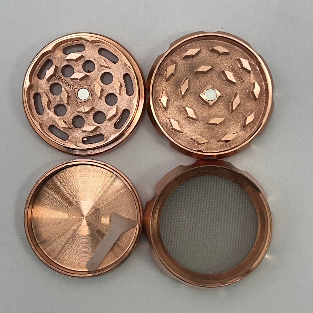 ROSE GOLD METAL GRINDER (2 DESIGNS 4 TIER)