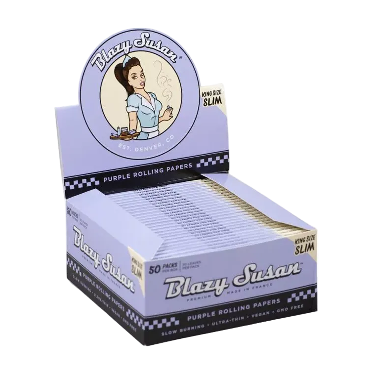 Blazy Susan Purple Rolling Papers King Size Slim (Box of 50)