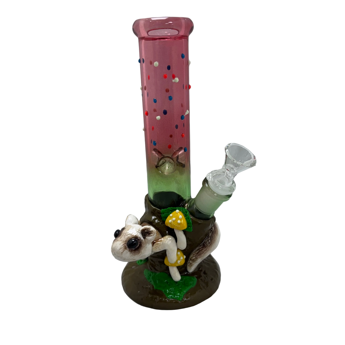 Cute Woodland Design Glass Bong (Garden Beaver)