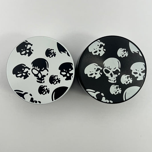 Black And White Skull METAL GRINDER (4 TIER X2 Designs)