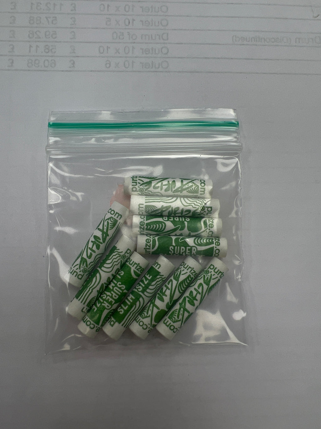 PURIZE SUPER SLIM SIZE TIPS BAGS OF 10