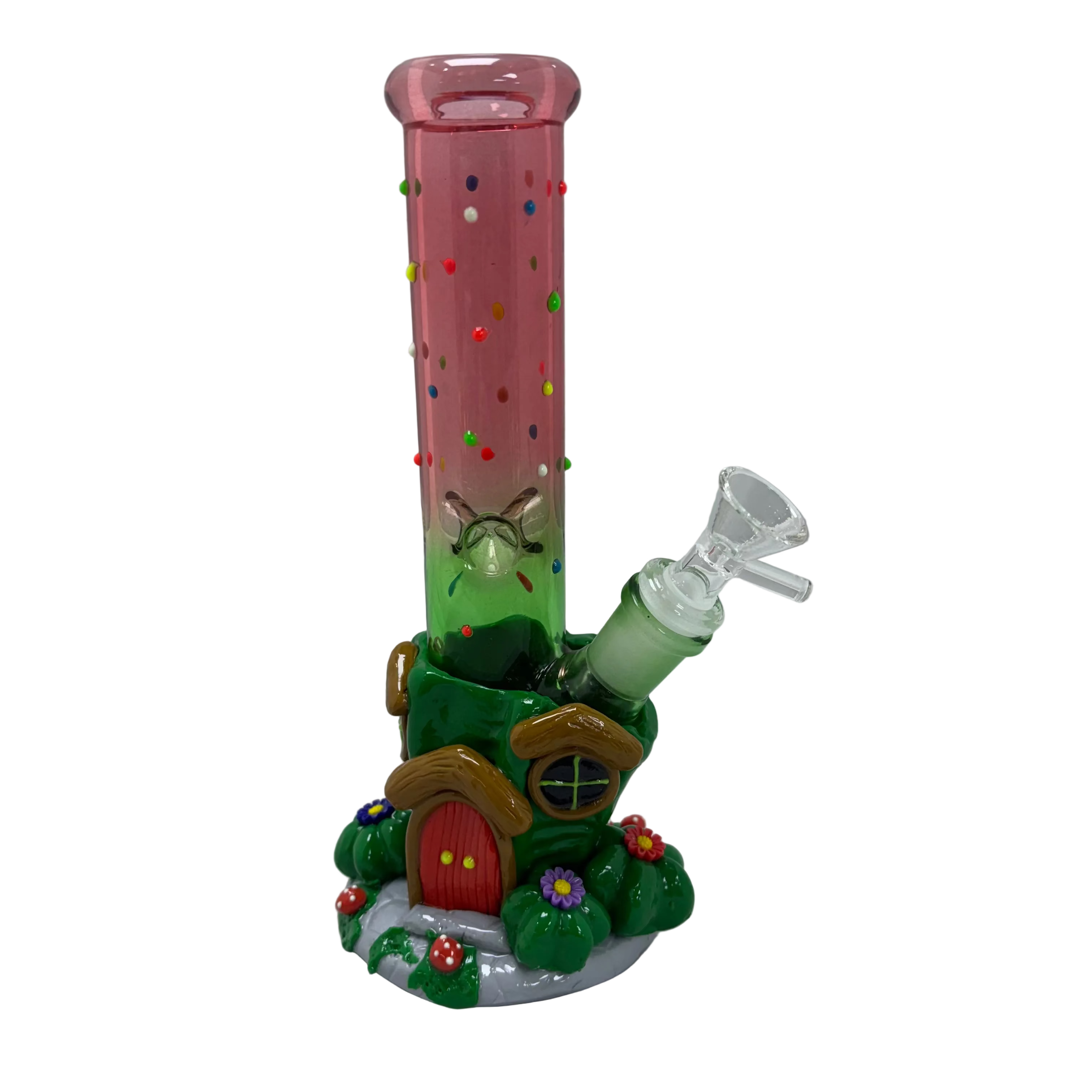 Cute Woodland Design Glass Bong (Fairy Cottage)