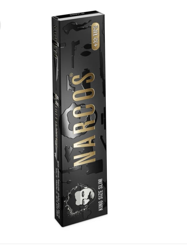 NARCOS KING SIZE SLIM + TIPS (6 DIFFERENT DESIGNS/PAPER)