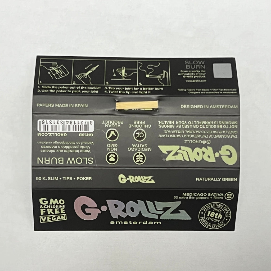G-Rollz Medicago Sativa Black Rolling Papers + Tips King Size
