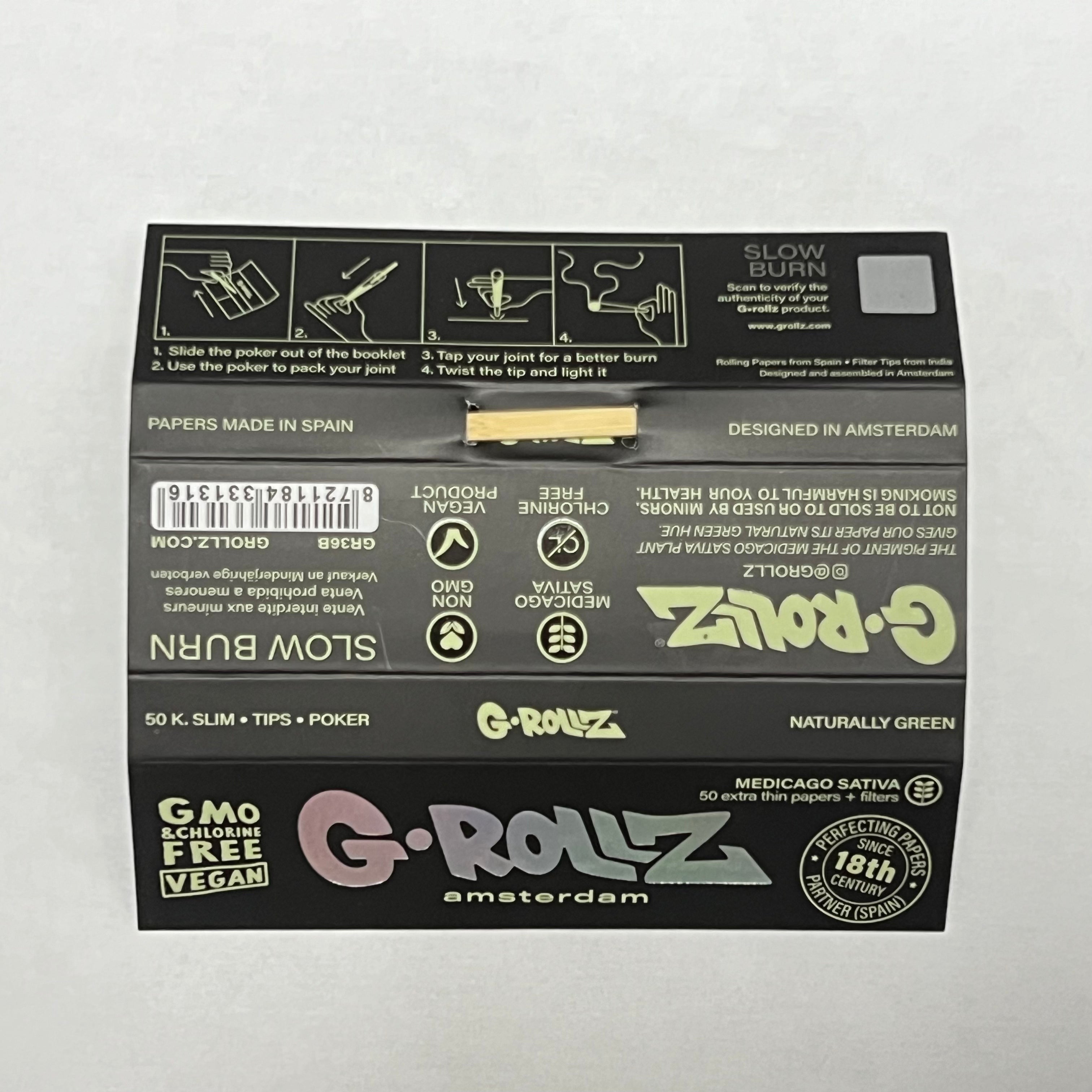 G-ROLLZ Black Medicago Sativa Kingsize Papers + Tips