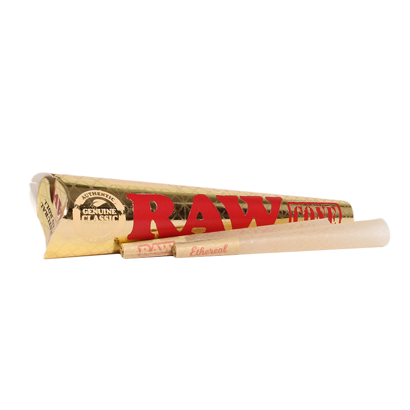 RAW Ethereal Gold Kingsize Pre-Rolled Cones (Pack of 3)