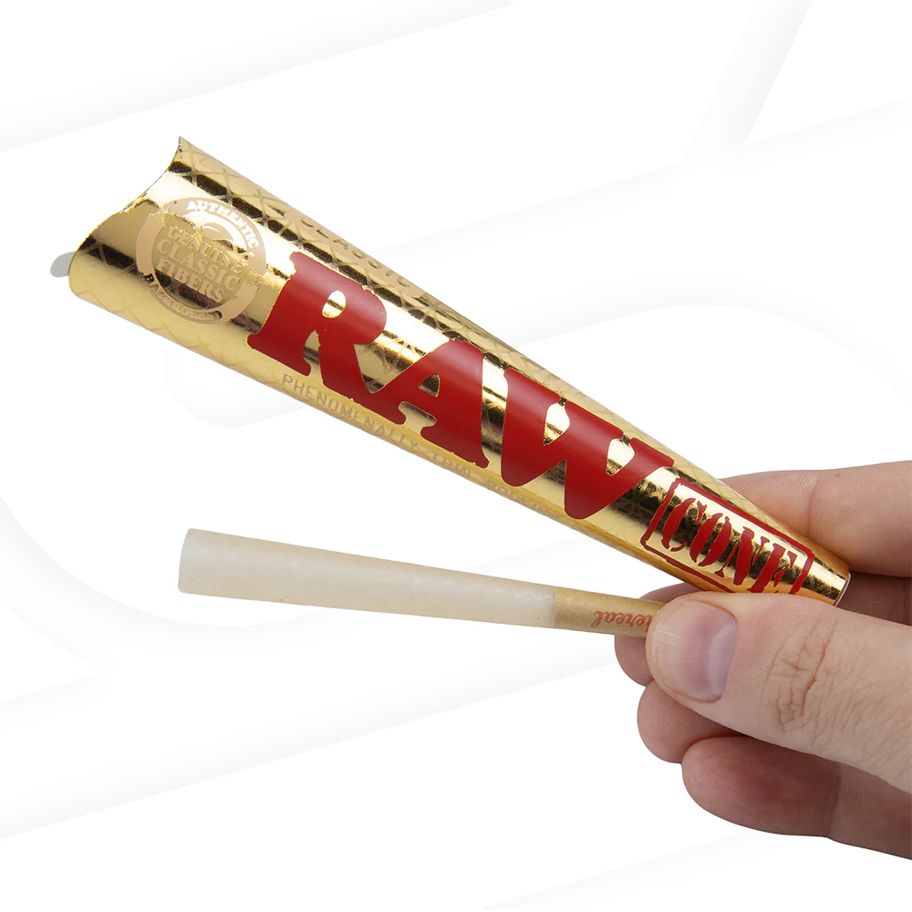 RAW Ethereal Gold Kingsize Pre-Rolled Cones (Pack of 3)