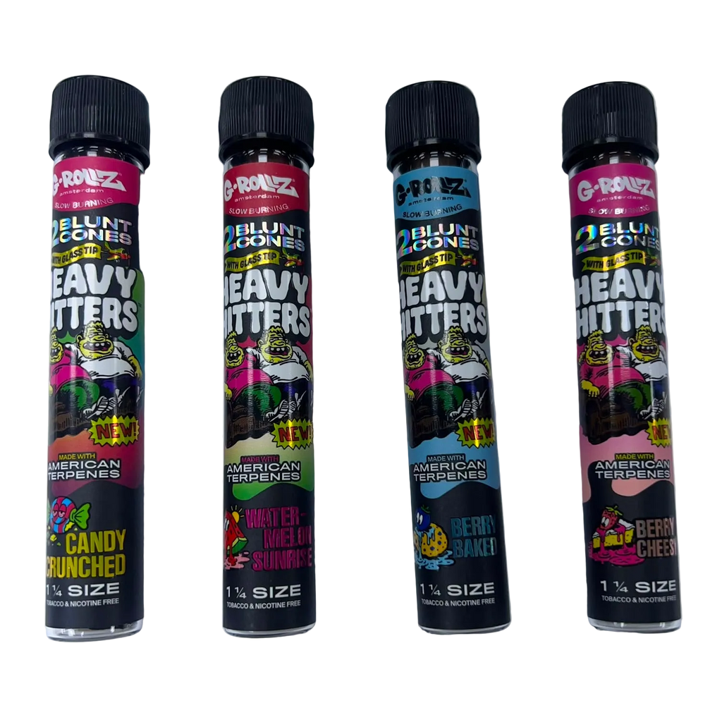 G-Rollz Heavy Hitters Blunt Cones w/ Glass Tip (Pack of 2)