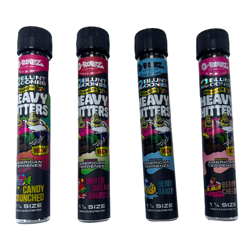 G-Rollz Heavy Hitters Blunt Cones w/ Glass Tip (Pack of 2)