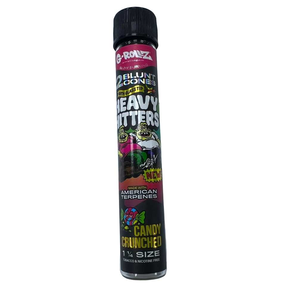 G-Rollz Heavy Hitters Blunt Cones w/ Glass Tip (Pack of 2)