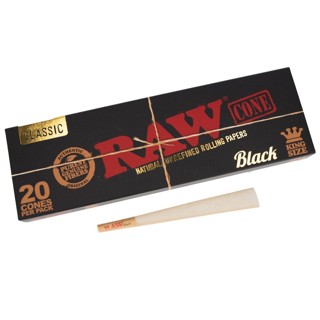 RAW Classic King Size Slim Black20 Cones