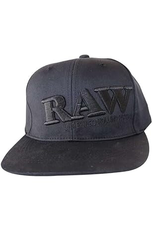 RAW BLACK ON BLACK FLAT BASEBALL CAP