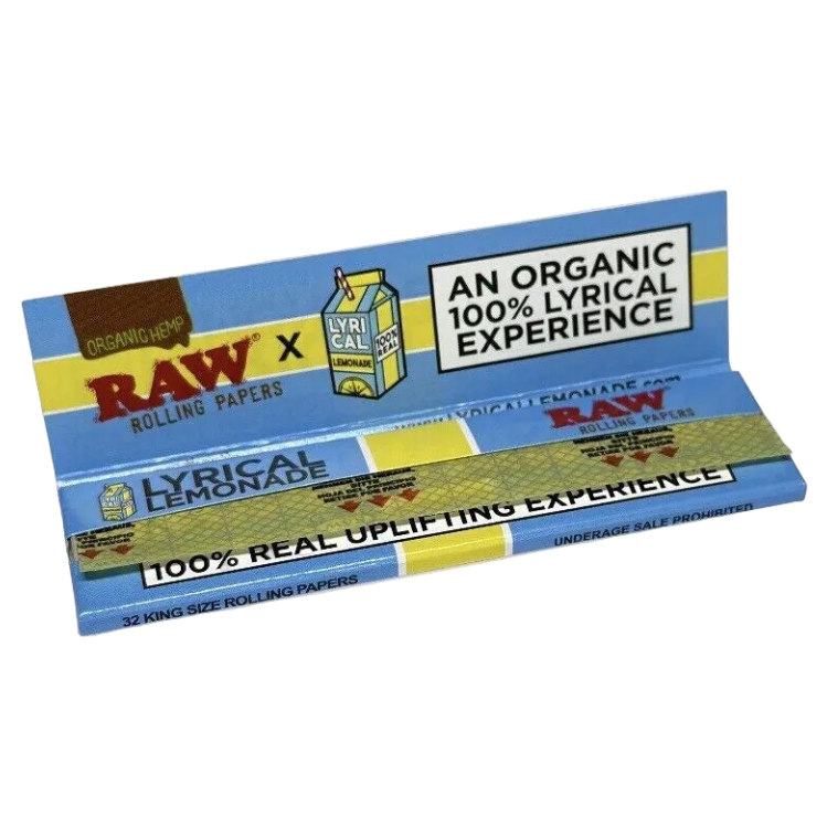 RAW Lyrical Lemonade Rolling Papers King Size Wide (Lemon)