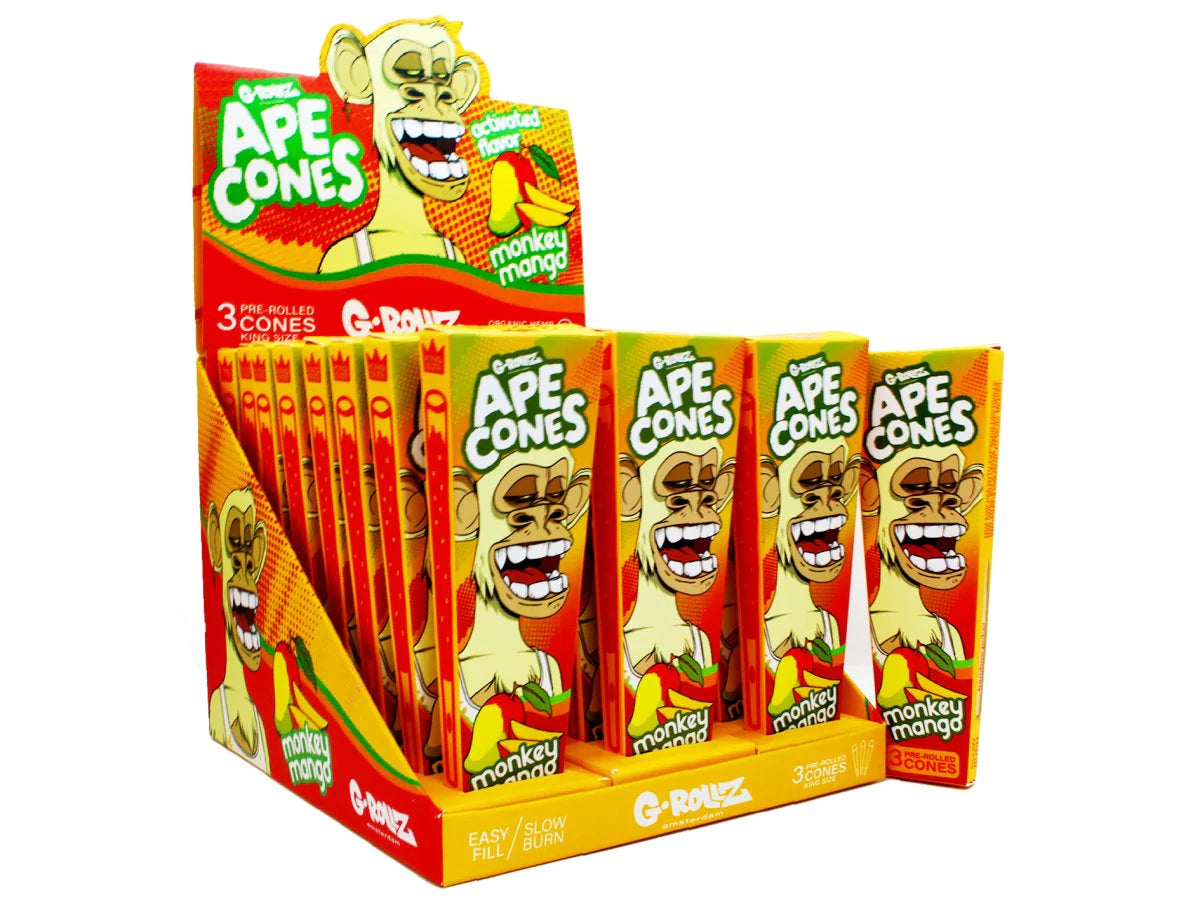 G-ROLLZ Ape Cones 3 Cones Per Pack Pop Activated Flavoured Filter