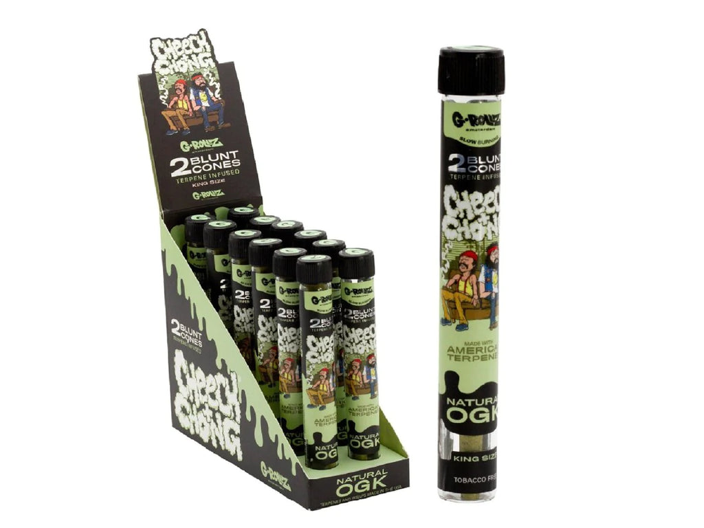 G-ROLLZ Blunt Cones (Cheech & Chong) Terpene-Infused CBD Blunt Cones 2 Cones Per Tube