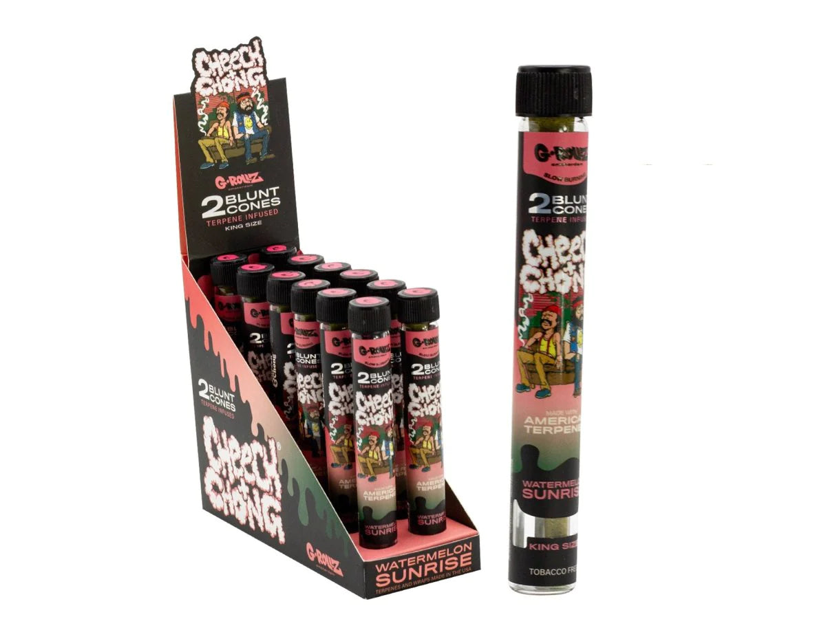 G-ROLLZ Blunt Cones (Cheech & Chong) Terpene-Infused CBD Blunt Cones 2 Cones Per Tube