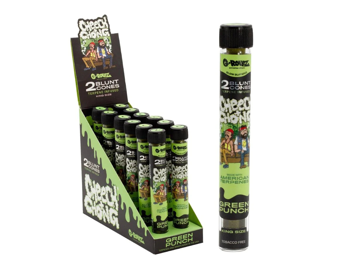 G-ROLLZ Blunt Cones (Cheech & Chong) Terpene-Infused CBD Blunt Cones 2 Cones Per Tube