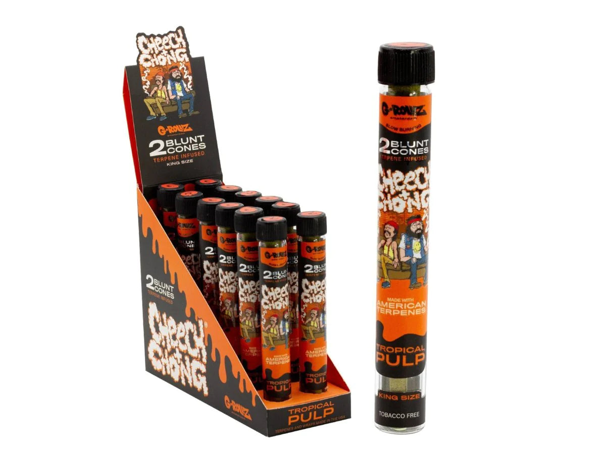 G-ROLLZ Blunt Cones (Cheech & Chong) Terpene-Infused CBD Blunt Cones 2 Cones Per Tube
