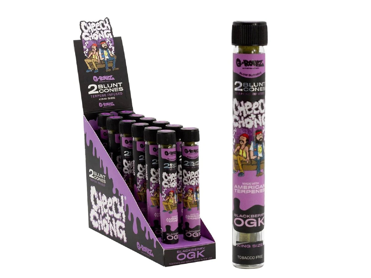 G-ROLLZ Blunt Cones (Cheech & Chong) Terpene-Infused CBD Blunt Cones 2 Cones Per Tube