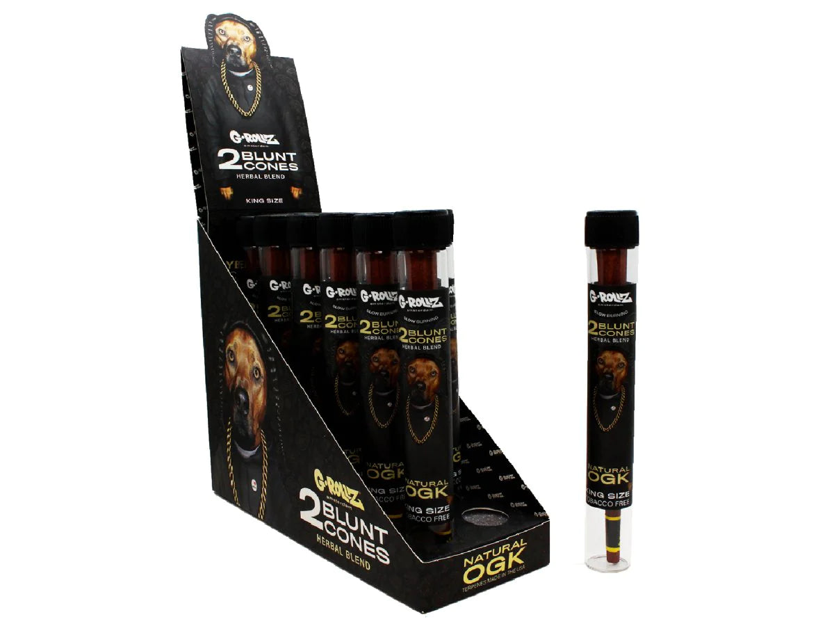 G-ROLLZ Herbal Blunt Cones 2 Cones Per Tube (Chamomile +Yerba Mate)